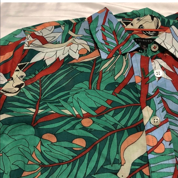 ⬇️$22 Talbots Jungle Tropical print blouse top - Picture 6 of 8